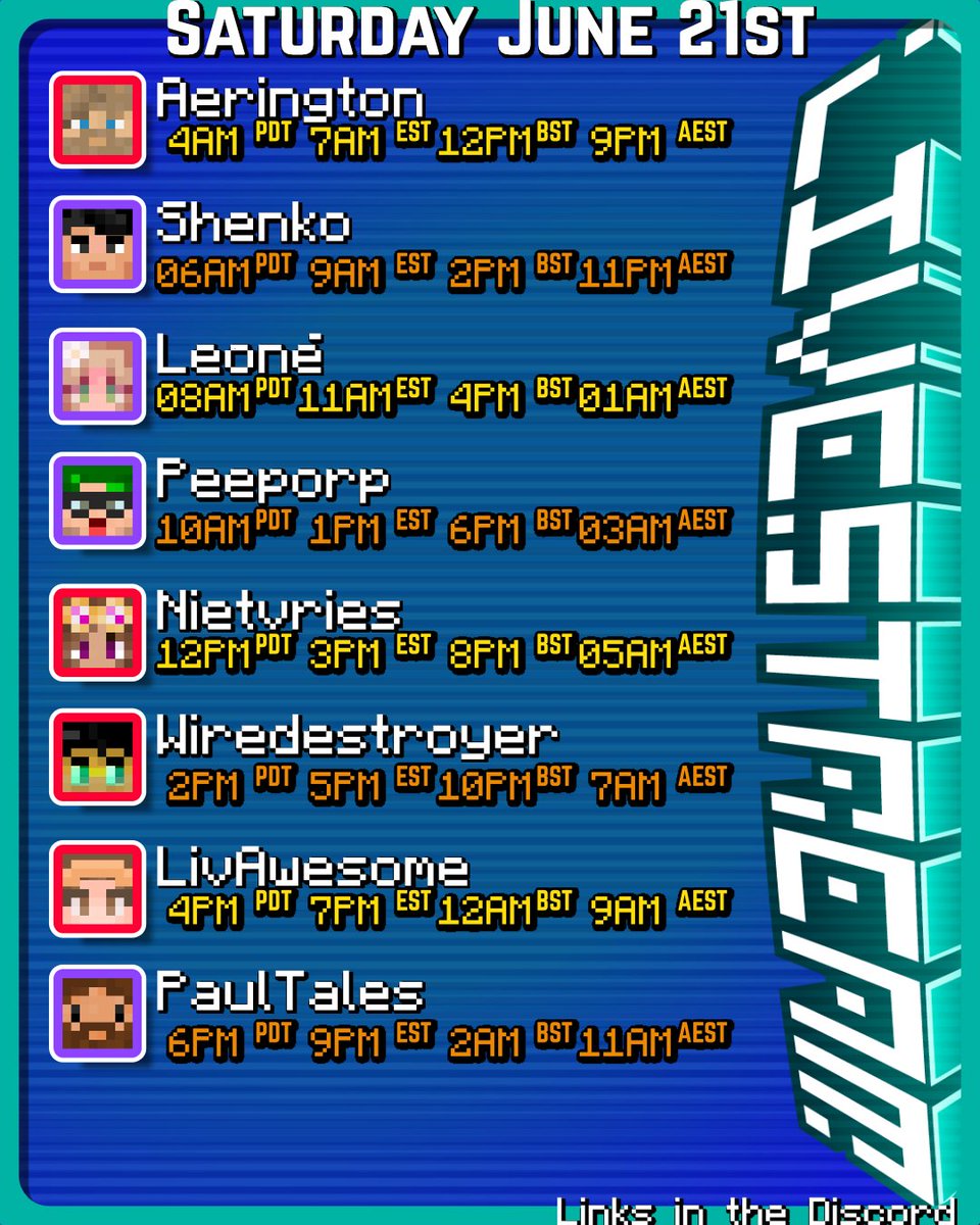 Tomorrow, we from #Channel64SMP are having another #minecraft Streamday!