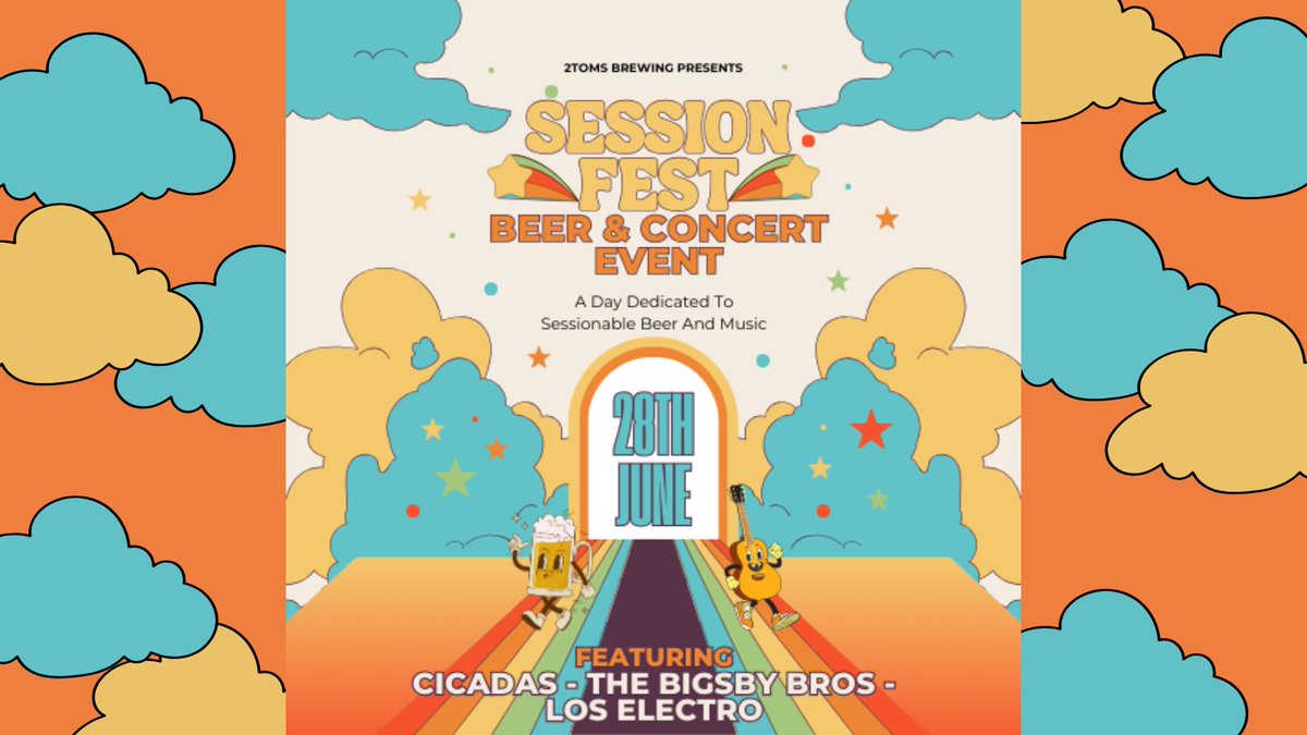 🍻 2Toms Session Fest
🗓️ June 28th
⏰ 2 - 8 PM
📍 Fort Wayne, IN
👉 A Day Dedicated to Sessionable Beer &amp; Music plus the 1st Release of 2Tom's Time &amp; Space: Methode Gueuze.

🎟️  event.ontaptickets.com/events/2toms-s…