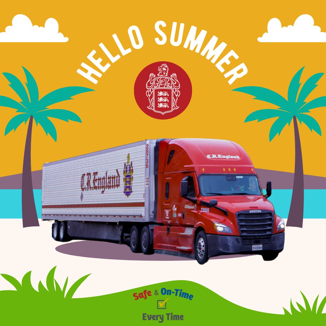 CREngland's tweet image. It&apos;s the first day of Summer, and a great reminder to always be Safe &amp;amp; On-Time, Every Time! 🦺😎

#CREngland #Safety #FreightSolutions #Trucking #Safe