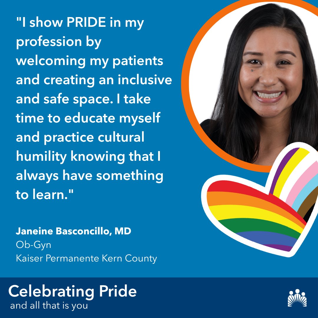 This #PrideMonth, we’re proud to highlight Janeine Basconcillo, MD, an Ob-Gyn in Kern County, for creating a safe, inclusive space for all. 🌈