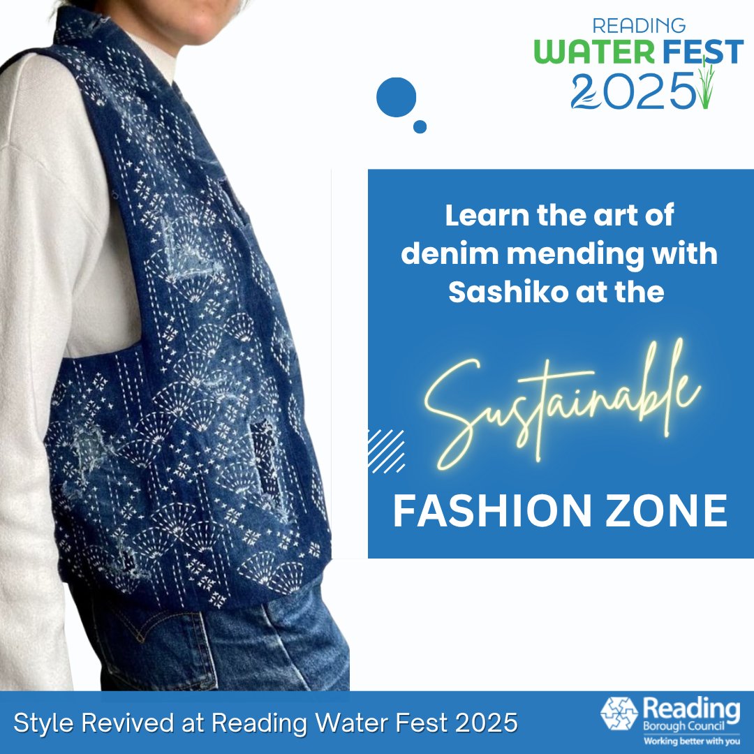 🧵 Try your hand at Sashiko with Reading Sewing Bee! Learn this beautiful Japanese stitching technique at a free, beginner-friendly workshop by Mara Campbell at #WaterFest2025.

📆 Sat 28 June, 11.30am
📍 Forbury Gardens
🎟️ Drop in
