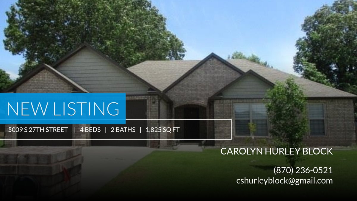 HurleyBlock's tweet image. 📍 New Listing 📍 Take a look at this fantastic new property that just hit the market located at 5009 S 27th Street in Paragould. Reach out here or at (870) 236-0521 for more information homeforsale.at/5009_S_27TH_ST…