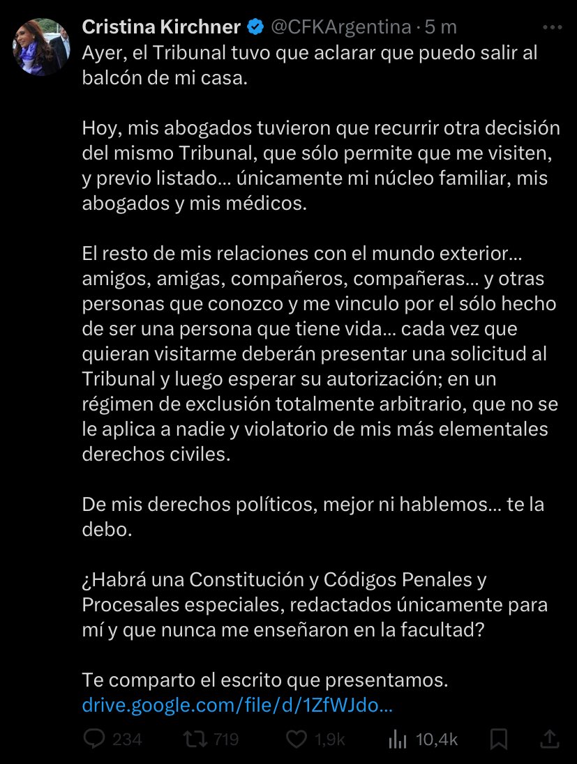No entiende que está presa no?