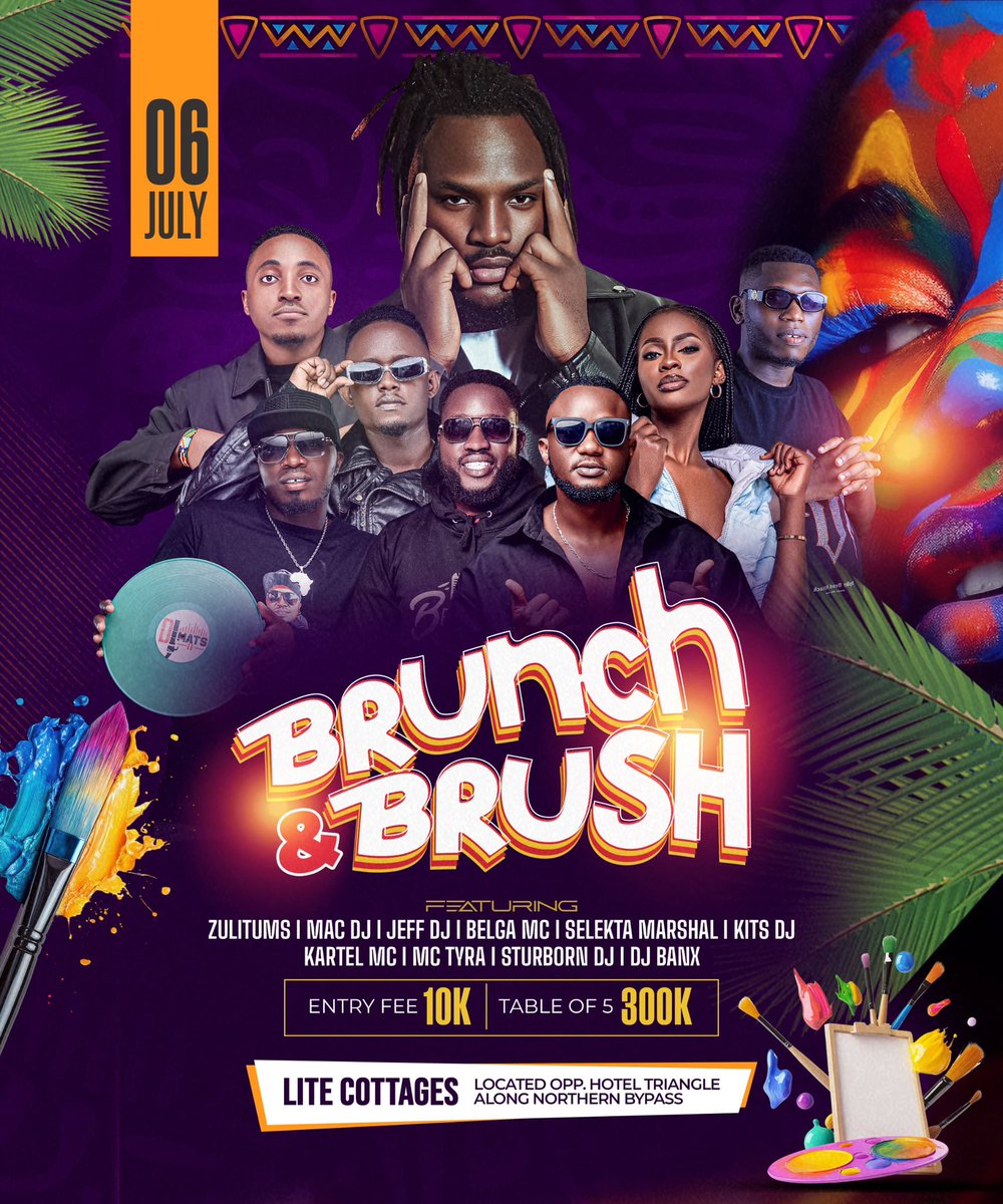 Misic and art 👂&amp;👀
What a concept 

06th July 
#BrunchAndBrush