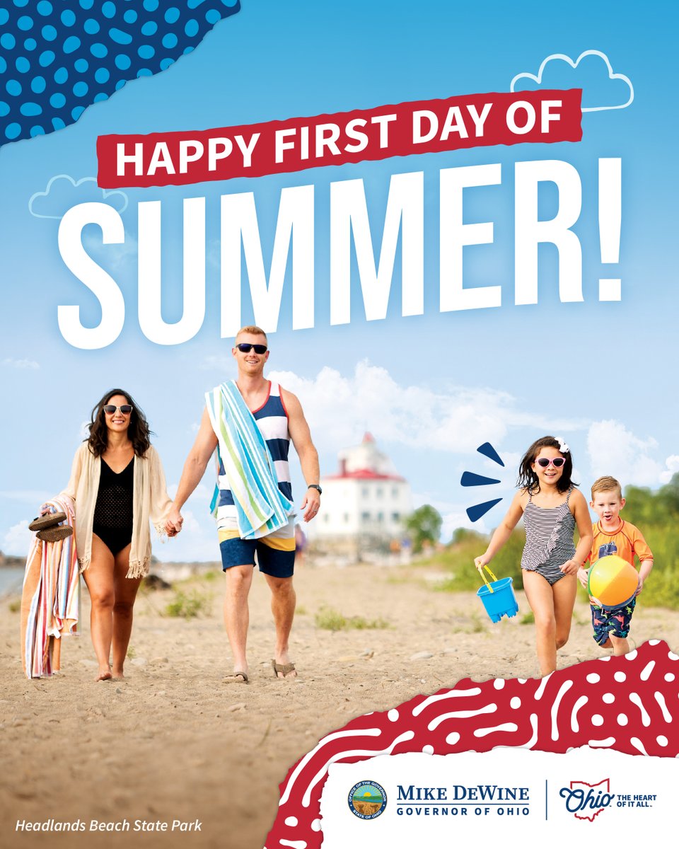 Happy first day of summer, Ohio!  I encourage you to get outside and explore all that Ohio has to offer this season! 

Plan your next adventure in #OhioTheHeartofitAll: bit.ly/3z620AW #SummerinOhio