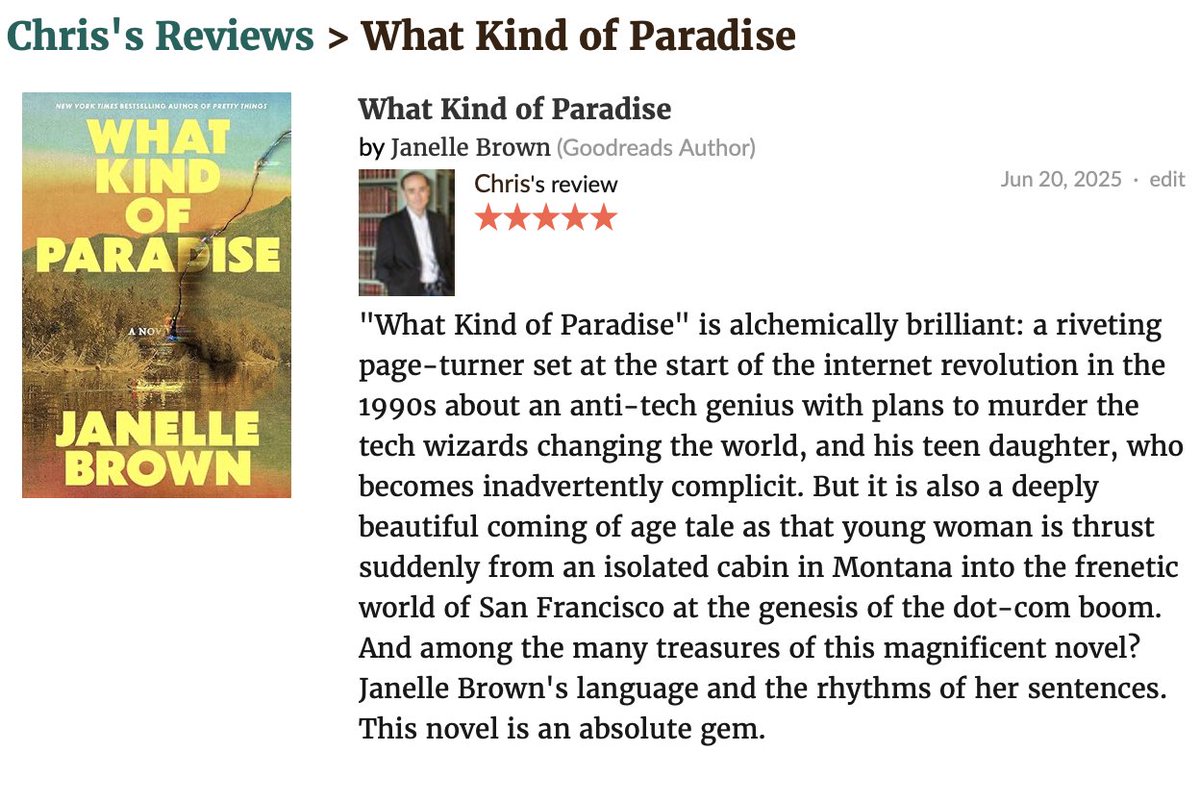 Yes, I devoured Janelle Brown's new novel. You will, too. <a href="/randomhouse/">Random House Group</a>  <a href="/goodreads/">Goodreads</a>