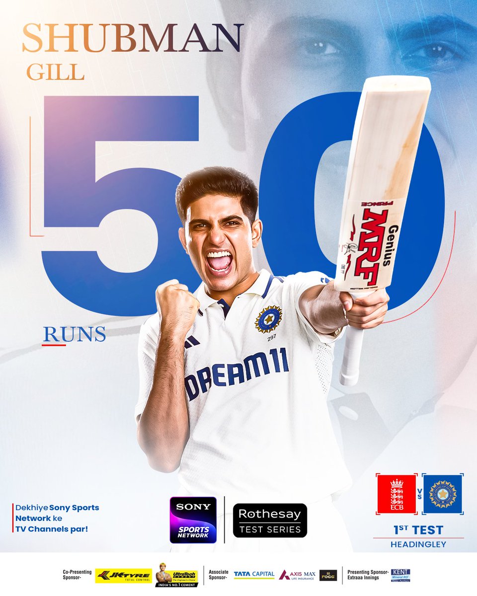 First Test as captain, a 50 to mark the occassion 😎

#SonySportsNetwork #GroundTumharaJeetHamari #ENGvIND #NayaIndia #DhaakadIndia #TeamIndia