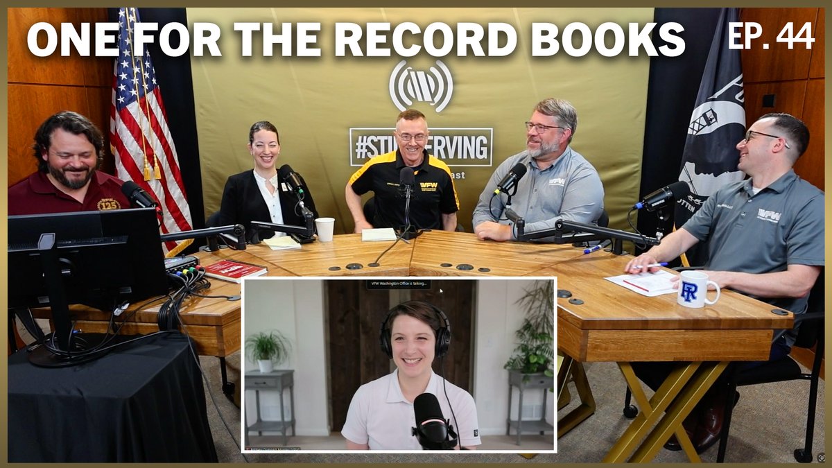 VFW National HQ (@vfwhq) on Twitter photo 🎙️ Episode 44 of #StillServing: The VFW Podcast is LIVE! Join Host Rob Couture and familiar faces from the <a href="/VFW_OfficeDC/">VFW - Washington Office</a> for “One For The Record Books,” a lively conversation that covers major advocacy initiatives, addresses misinformation about VA policies, spotlights ongoing 🎙️ Episode 44 of #StillServing: The VFW Podcast is LIVE! Join Host Rob Couture and familiar faces from the <a href="/VFW_OfficeDC/">VFW - Washington Office</a> for “One For The Record Books,” a lively conversation that covers major advocacy initiatives, addresses misinformation about VA policies, spotlights ongoing