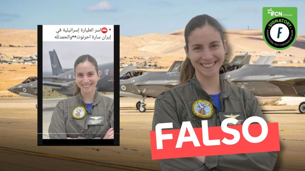 🔎 #FactChecking | Diversas publicaciones comparten la imagen de una supuesta piloto israelí capturada en Irán.

Pero en realidad es una piloto de la Armada chilena llamada Daniela Figueroa, por lo que se catalogó la información como ❌#Falsa.

No te quedes solo con esta bajada: