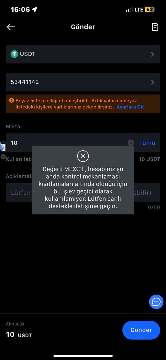 ibrahimhllerglu's tweet image. MEXC, KONTROL MEKANİZMASI KISITLAMASI SEBEBİYLE VARLIKLARIMA EL KONULDU , 30 GÜN İNCELEME SÜRESİ İSTENİYOR. LÜTFEN DESTEK OLUR MUSUNUZ HOCALARIM .  @MEXC_TR @anlcnc1 @EylemCulculoglu @theKriptolik @HASOsyalmedya @MuratMmturk @ProfesorTurkmen @meligtran