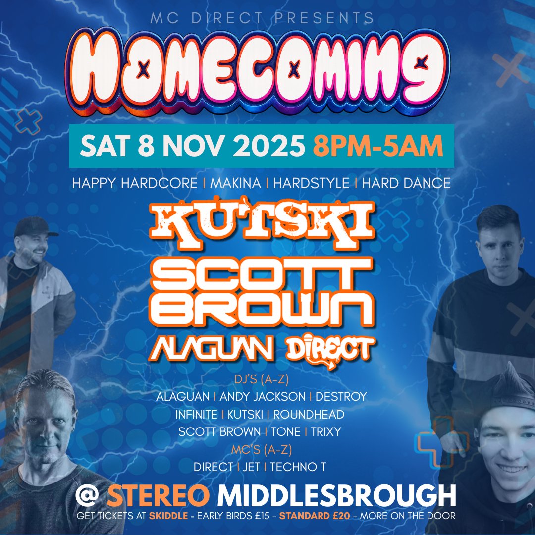 TheDirectMC's tweet image. In case you missed it yesterday amidst the whirlwind of artist profile reveals — here it is: the full flyer for Homecoming... and it's absolutely STACKED! Who's buzzing!? *Ahem, me!* 💥
All the info is out now, so we can probably dial down the promo (just a little 😜). Tickets go…