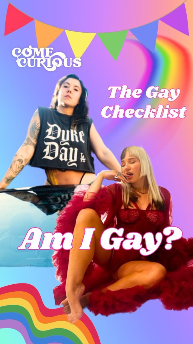 "Ever Googled "Am I gay?" and clicked on the weirdest quiz imaginable? You're not alone. 🫦👀
In this gloriously queer and candid Pride Month episode, @florencebark and @reedamberx  dive headfirst 👉 linktr.ee/comecurious
