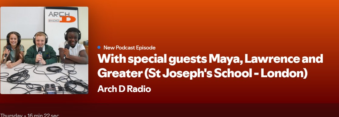 We are very proud of three of our children who participated in a Podcast with ArchD Radio following a visit to our Trust from Catholic Education South Australia! You can listen here: open.spotify.com/episode/46biWs…