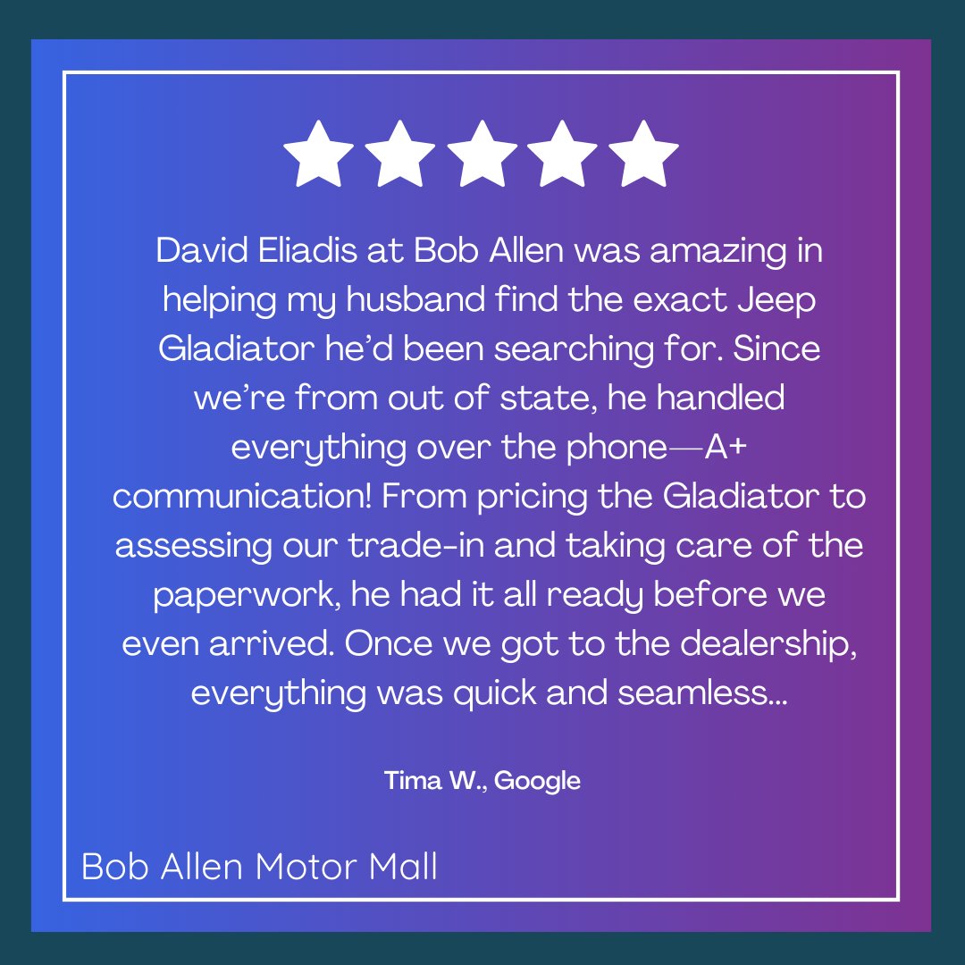 Thank you for your wonderful feedback, Tima! We're so glad David made the process smooth and efficient for you. We appreciate your kind words and look forward to serving you again!