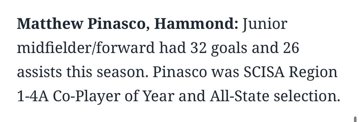 Congratulations Matthew Pinasco (1st Team) and Jackson Ross (2nd Team).
