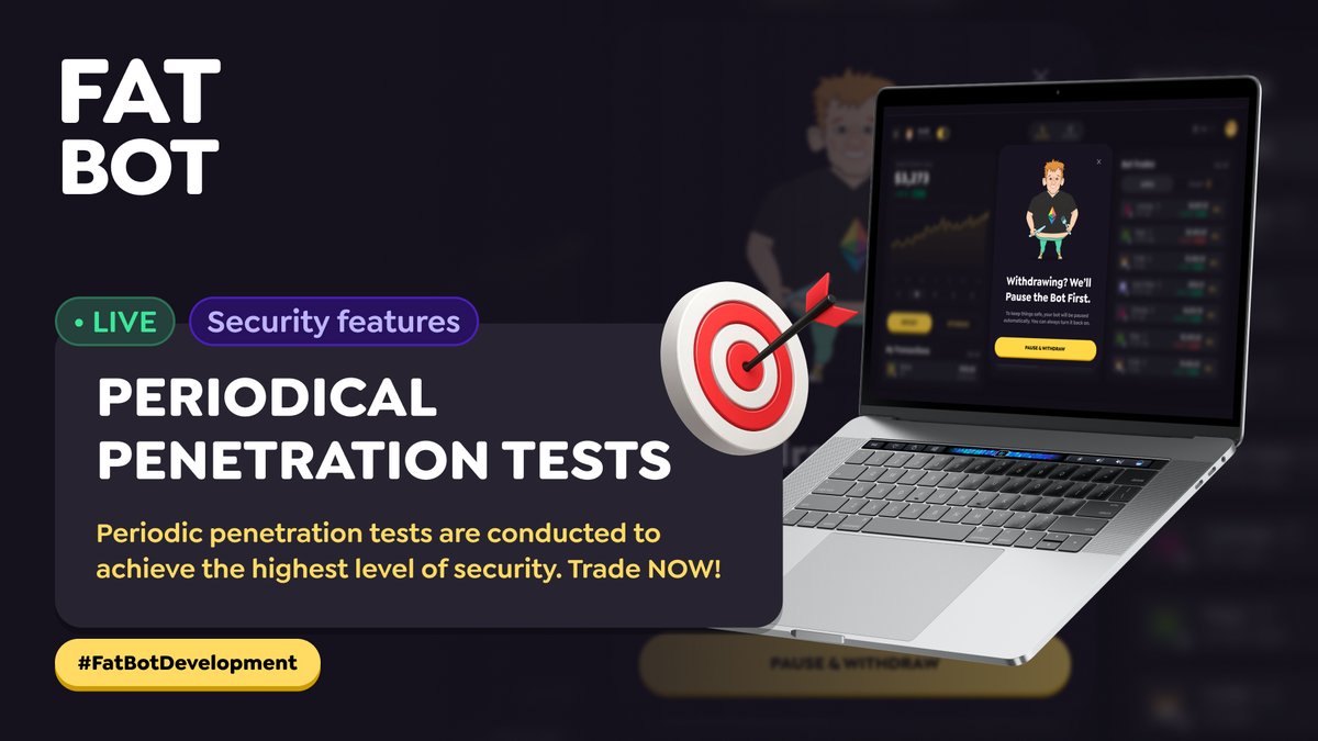 FATTY | Presale Live (@fatty_io) on Twitter photo FatBot: Periodical Penetration Tests
#FatBotDevelopment
Security = priority! Periodic penetration tests are conducted to achieve the highest level of security. Following industry top standards, #FatBot aims to become the safest platform in Web3!
#FATTY $FATTY #BNB <a href="/fatty_io/">FATTY | Presale Live</a> FatBot: Periodical Penetration Tests
#FatBotDevelopment
Security = priority! Periodic penetration tests are conducted to achieve the highest level of security. Following industry top standards, #FatBot aims to become the safest platform in Web3!
#FATTY $FATTY #BNB <a href="/fatty_io/">FATTY | Presale Live</a>