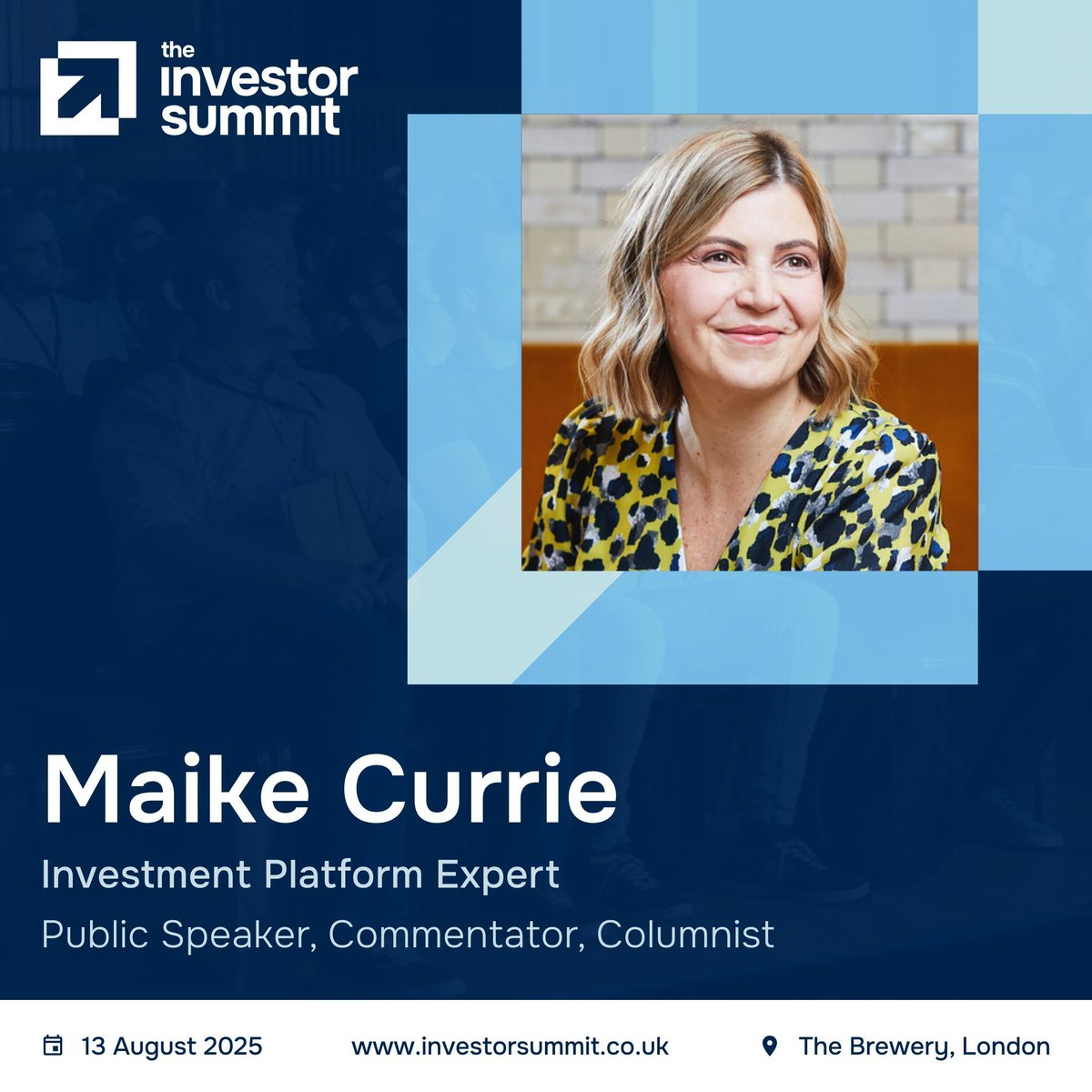 Announcing: Maike Currie will be at The Investor Summit!

As a leading commentator on personal finance and markets, Maike has spent her career helping investors make sense of the bigger picture. From her time at the Financial Times to senior roles at Fidelity and Hargreaves