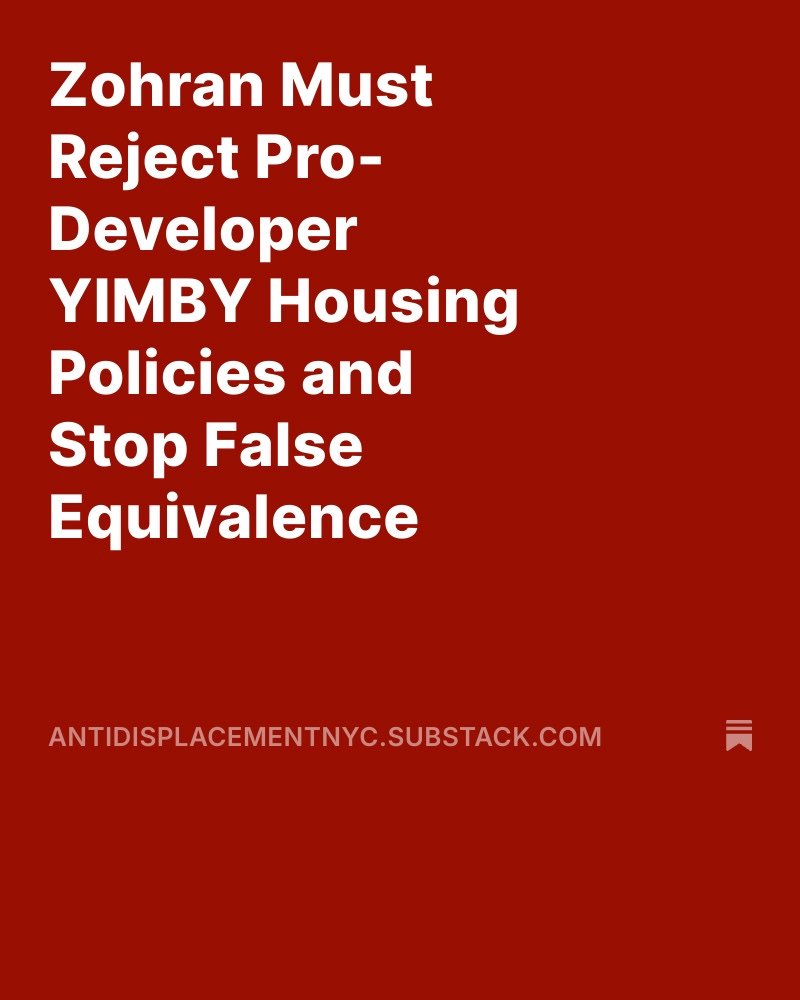 “Zohran's approach to housing demonstrates a classic liberal mentality: a belief that the public and private sectors can work harmoniously without negatively affecting the interests and needs of the working class.” open.substack.com/pub/antidispla…