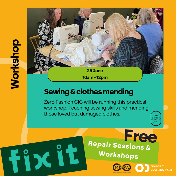 #Event | Friends of Bowring Park are hosting a FREE clothes mending workshop next Wednesday:

📍: Zero Fashion CIC, Haydock Street, St Helens, WA10 1DD
📅: 25 June 2025
⏲️: 10am – 12pm
🎟️: FREE… just bring an item of clothing you’d like to repair.

bowringpark.co.uk/shop/p/fix-it-…