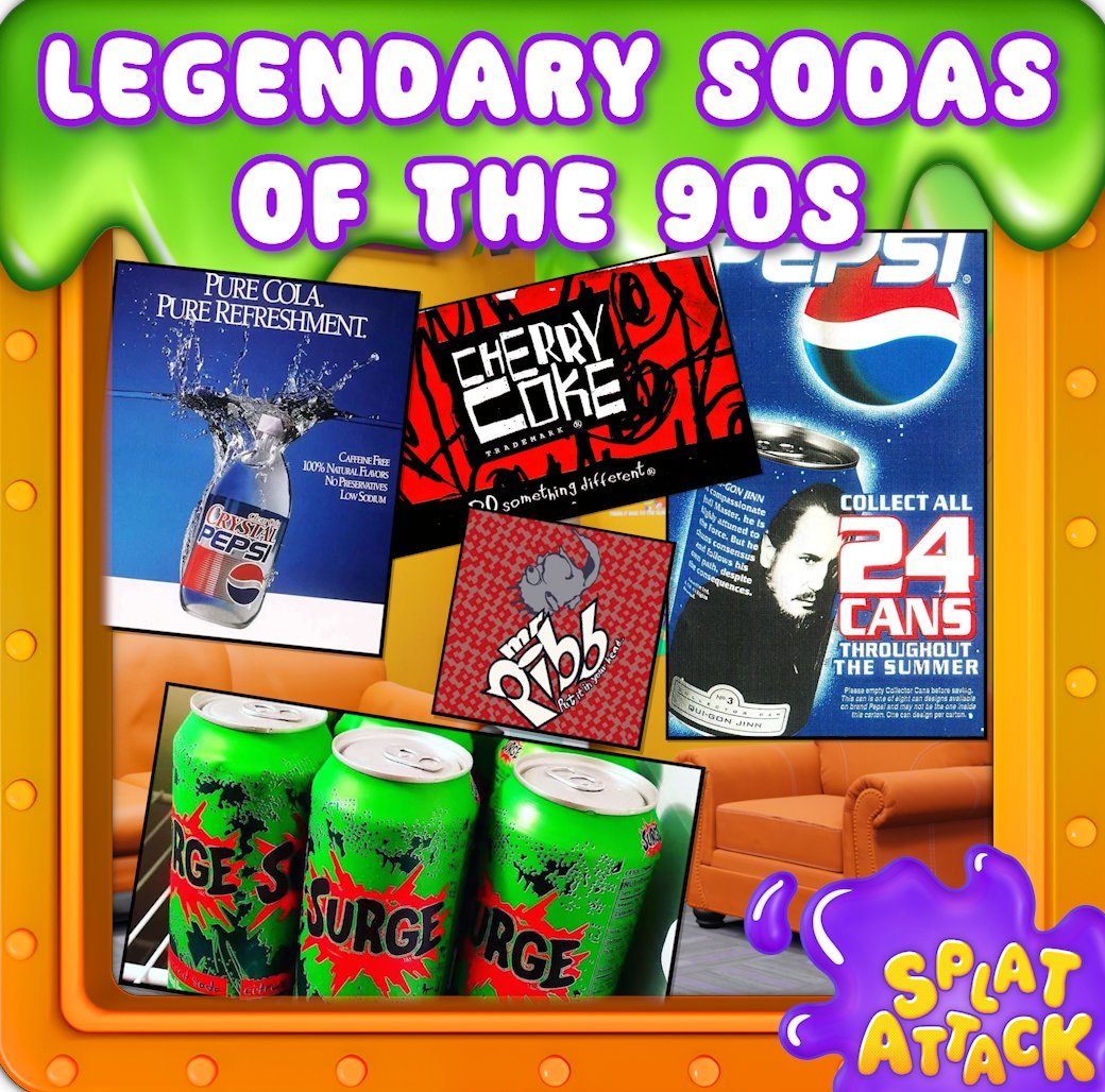 Join the Splat Crew as we chill by the slime cooler discussing sodas of the 90s. From the products of the time, to the popularity shift, even down to some of the marketing and commercial tie ins sodas have left quite the impact on us 90s kids. patreon.com/splatattack #splatattack