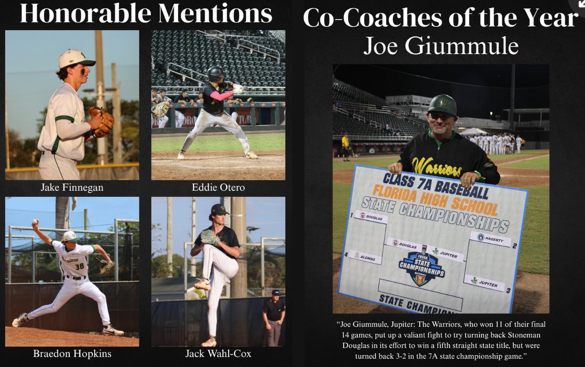Jupiter Warriors Baseball (@jup_baseball) on Twitter photo Congratulations all Warrior players and coaches for making 2025 Sun Sentinel All County teams and Honorable Mentions!! 
We are beyond proud of these warriors!#onemore #onetribe #warball #warriors Congratulations all Warrior players and coaches for making 2025 Sun Sentinel All County teams and Honorable Mentions!! 
We are beyond proud of these warriors!#onemore #onetribe #warball #warriors