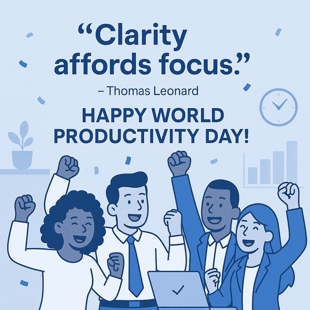 rsidneysmith's tweet image. 🌟 Happy #WorldProductivityDay! 🌟 Today, we celebrate the many ways we can be productive, both at work and in life. Remember, productivity is not just about getting things done, but also about finding balance and making time for rest. Let’s make the most of what we have!