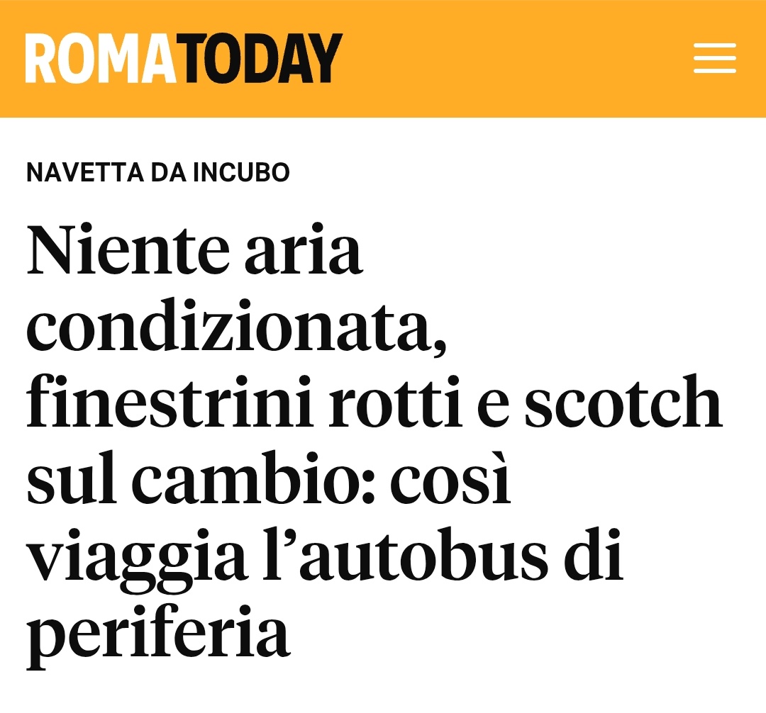"Voltiamo pagina definitivam anche sul servizio di trasporto pubblico periferico" (cit. ago.24) <a href="/eugenio_patane/">Eugenio Patanè</a>

"il servizio periferico ha già sostituito il 90% della flotta" (cit. mag.25) c.s.

➡️romatoday.it/zone/romanord/…

On Sindaco <a href="/gualtierieurope/">Roberto Gualtieri</a> quando inizia il cambiamento?
