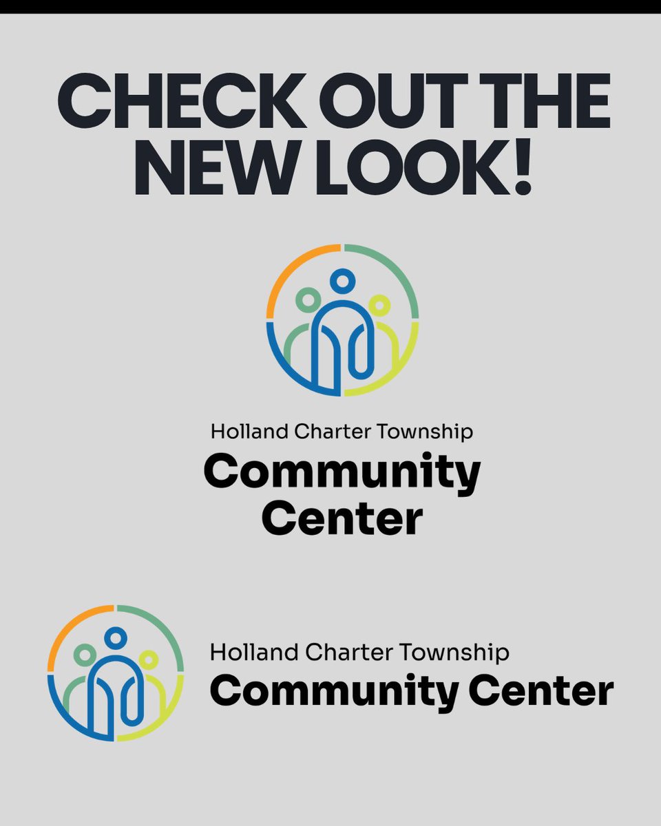 📷 Exciting News from Holland Charter Township! 📷
We are excited to reveal the logo for the Holland Charter Township Community Center, which is set to open later this summer (the exact date is coming soon, so stay tuned!). #HollandTwpCC #BrightFuture #CommunityCenter #NewLogo