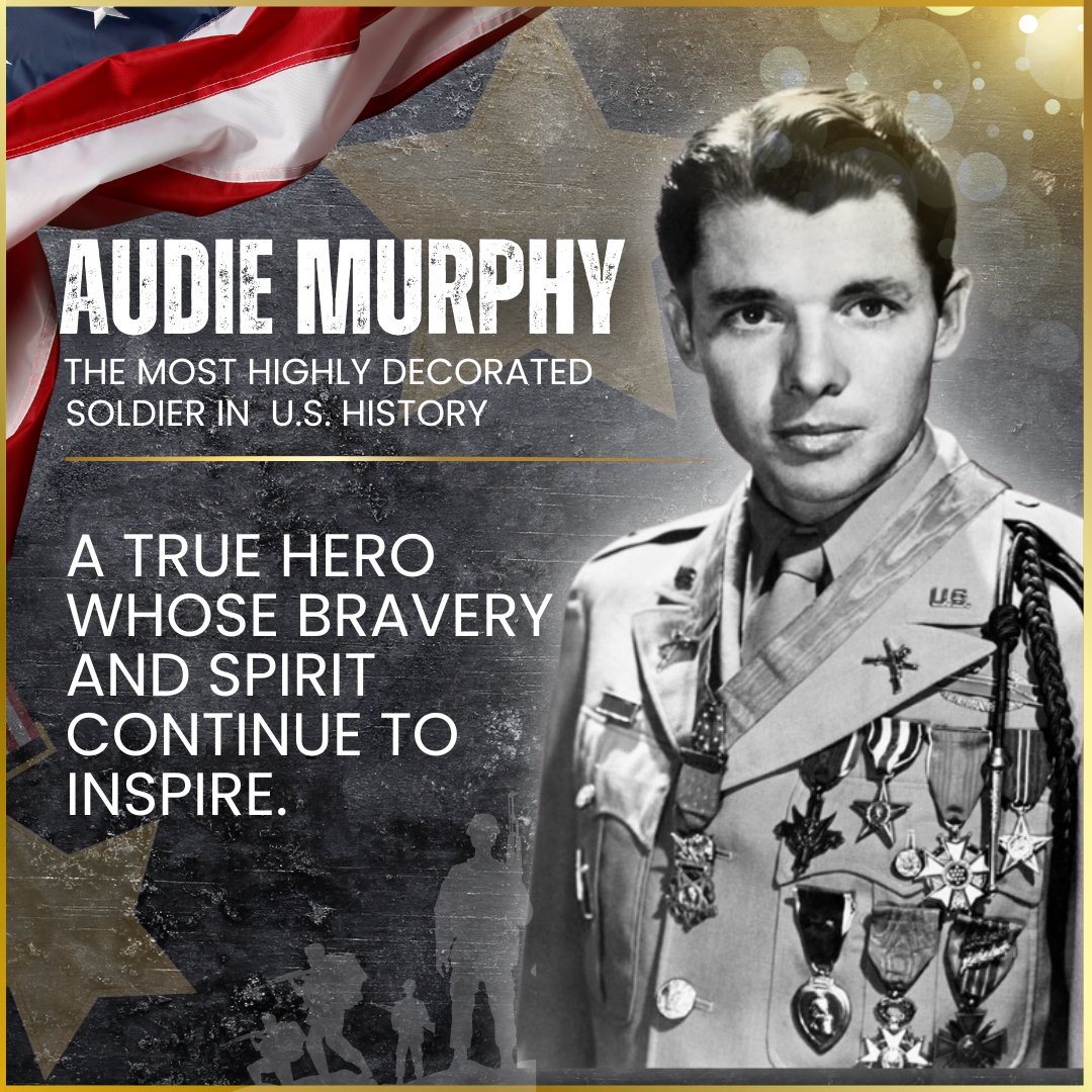 crateclub1's tweet image. He wasn’t born a hero. He became one.
Audie Murphy, born June 20, 1925, rose from nothing to become the most decorated U.S. soldier of WWII.
His courage was raw, his grit unmatched.
Remember the name. Remember the fight.

#AudieMurphy #TrueGrit #WWIIHero
