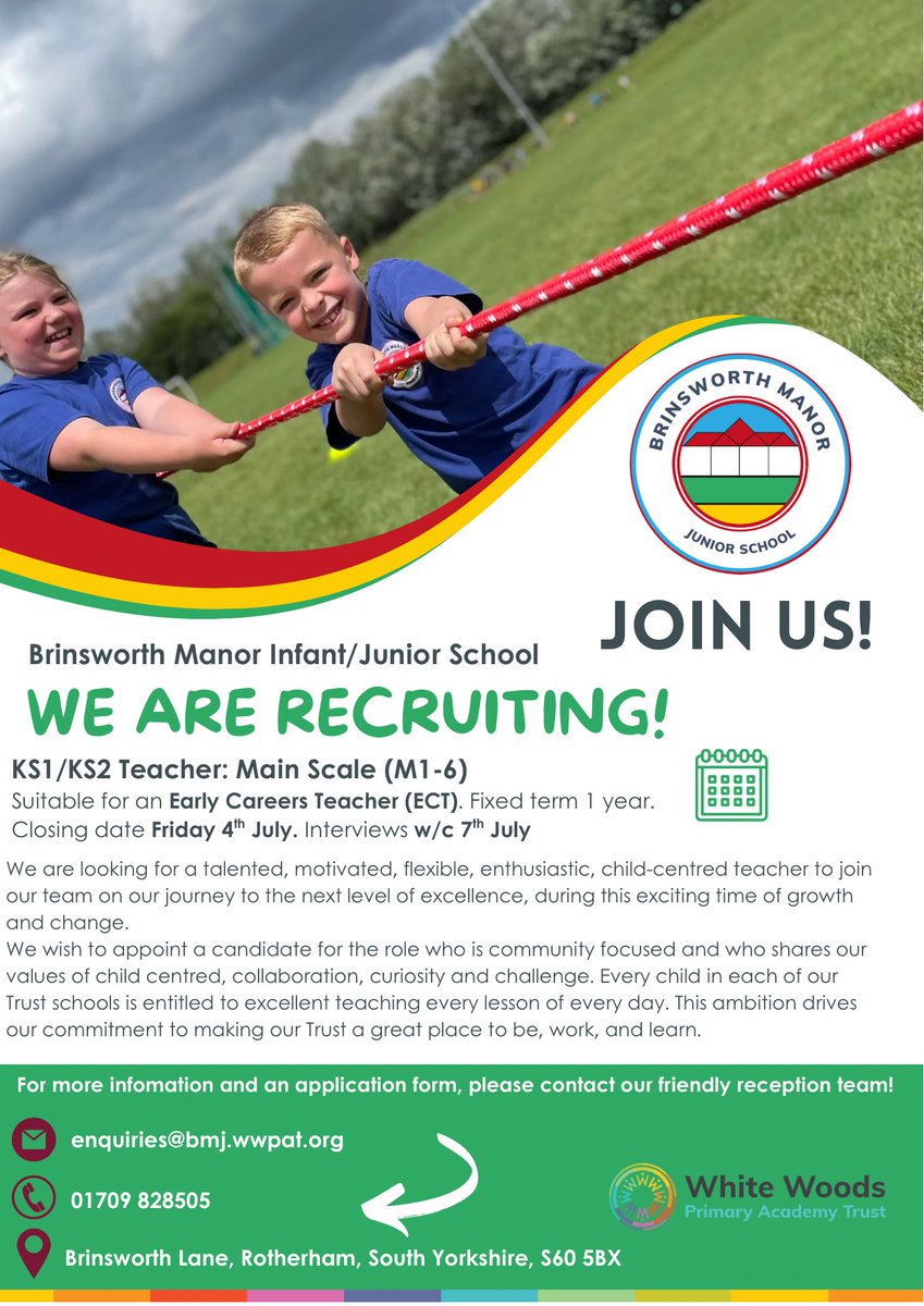 🔊 We are recruiting! Please get in touch if you are interested in joining our wonderful team! #BMTribe