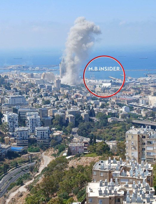 انباء عن تسرب مواد خطرة في حيفا 
نتيجة القصف الان