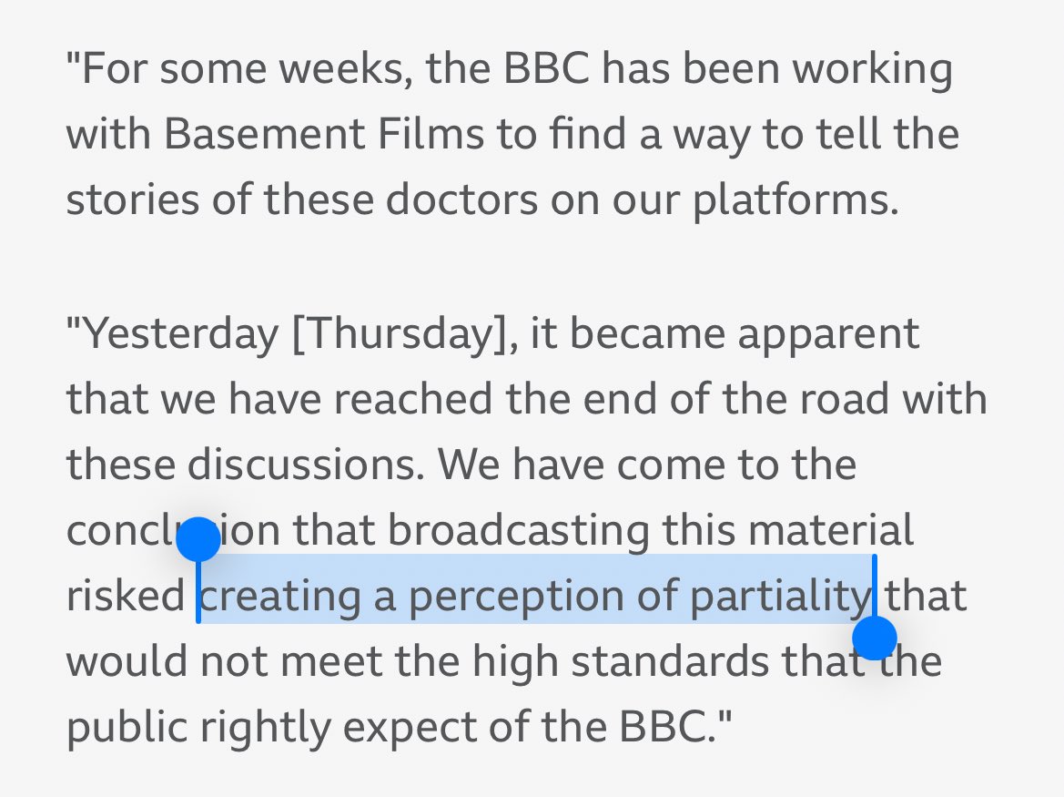 Karishma (@karishmapatel99) on Twitter photo The BBC says it won’t air the Gaza medics documentary by <a href="/Basement_Films/">basement films</a>. It claims doing so could create “a perception of partiality”—<a href="/BBCNews/">BBC News (UK)</a> how? This film shows the reality of Israel’s actions. You can’t fling the accusation of bias at realities you simply don’t want on air. The BBC says it won’t air the Gaza medics documentary by <a href="/Basement_Films/">basement films</a>. It claims doing so could create “a perception of partiality”—<a href="/BBCNews/">BBC News (UK)</a> how? This film shows the reality of Israel’s actions. You can’t fling the accusation of bias at realities you simply don’t want on air.