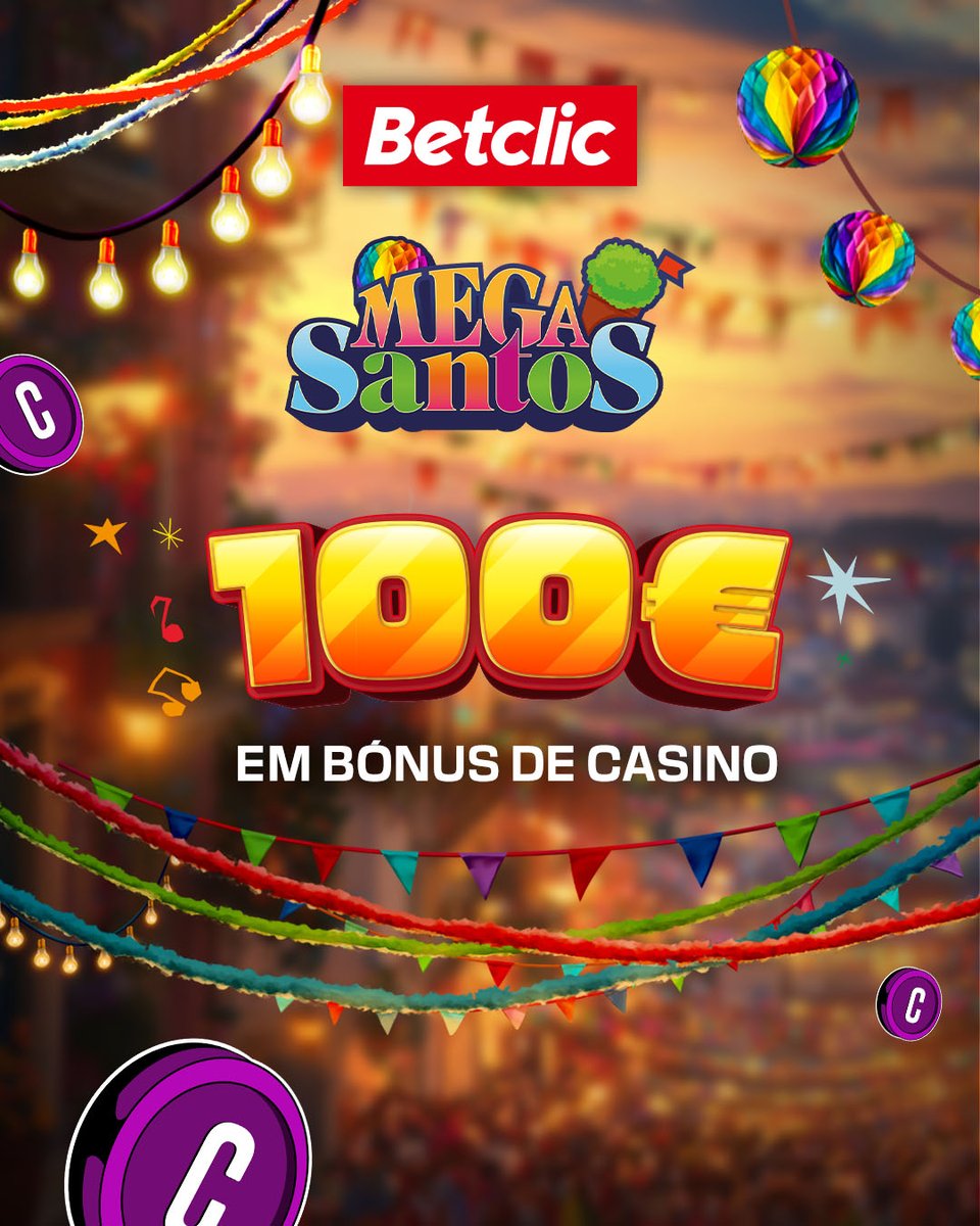 🎰💸 O #MegaSantosBetclic vai oferecer Bónus de Casino para a malta! São 100€ no total para distribuir por 10 pessoas (10€ cada)!

- Segue a <a href="/BetclicPortugal/">Betclic Portugal 🔞</a> 
- Dá RT + Like
- Comenta #MegaSantosBetclic + Username

1 comentário por pessoa.
Vencedores anunciados dia 23.