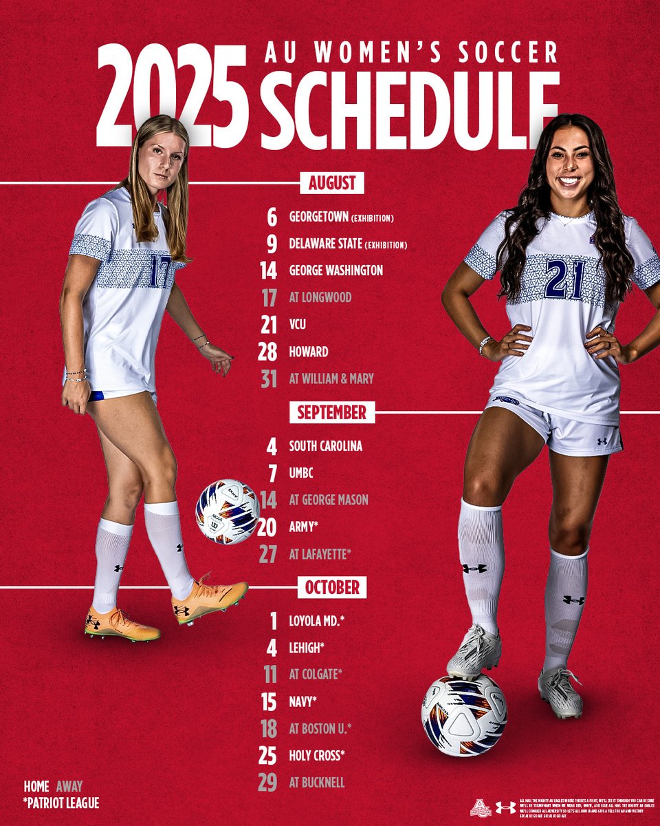 The most home games in eight years highlight our 2025 slate!

We'll play 𝙏𝙀𝙉 regular-season home contests on a newly renovated Reeves Field, with a ribbon-cutting set for our season opener against George Washington on August 14 at 1 p.m.

📅 aueagles.link/wsoc-25