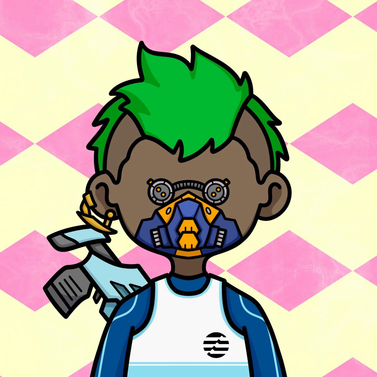 Got my OG Mint from <a href="/mvrdao/">mvrDAO</a>!

My green-haired cyborg ready to blast some FUDers

WL 1 phase starts in ~ 15 mins