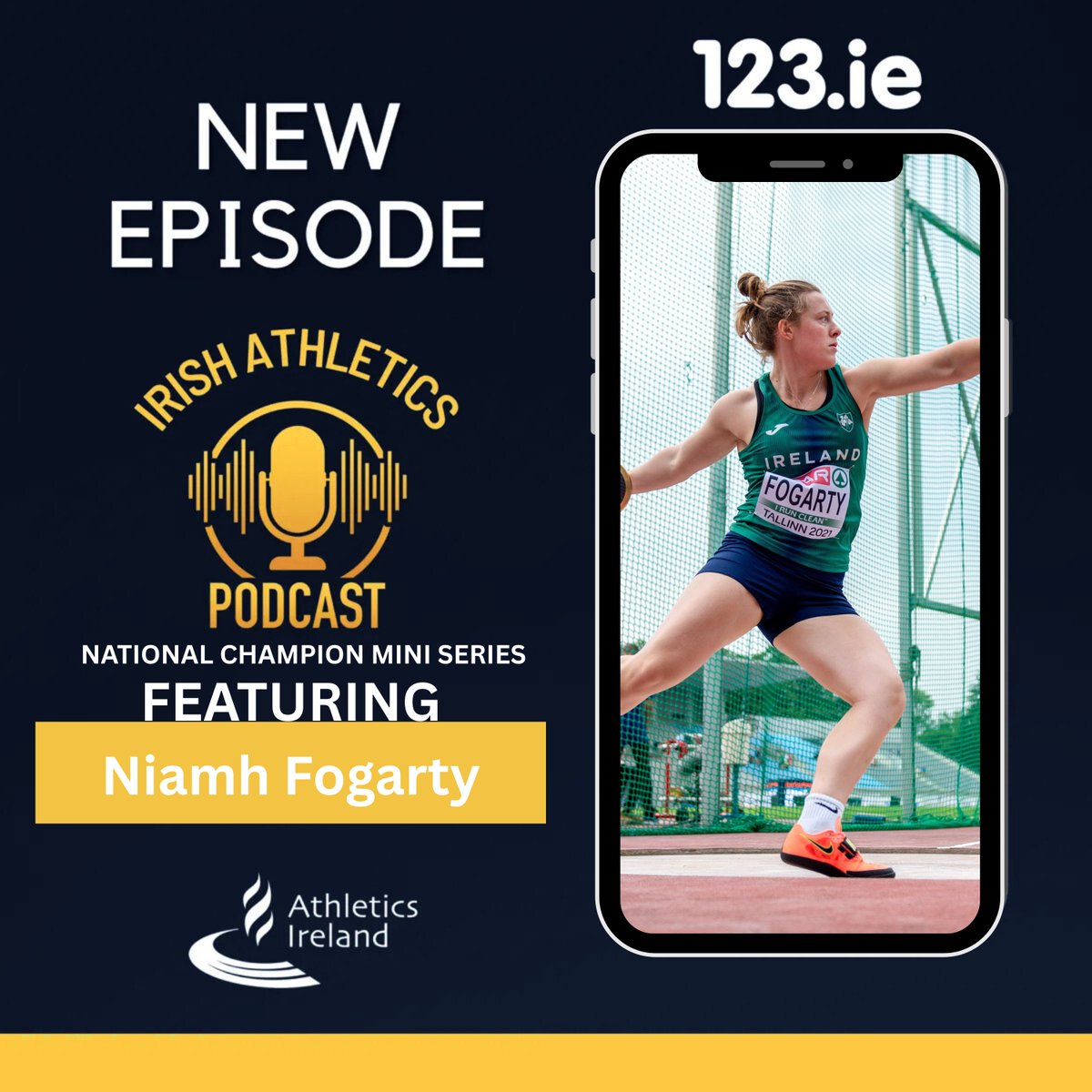 New mini-series coming to the Irish Athletics podcast ahead of the 123.ie National Senior Track and Field Championships 2025. Hear the stories behind the national champions and first up is NR holder Niamh Fogarty. 🎙️ open.spotify.com/episode/28hwZt…