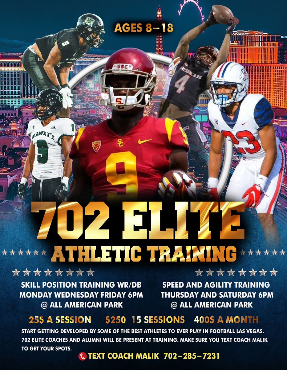 Las Vegas WR’s and DB’s ! All Ages !