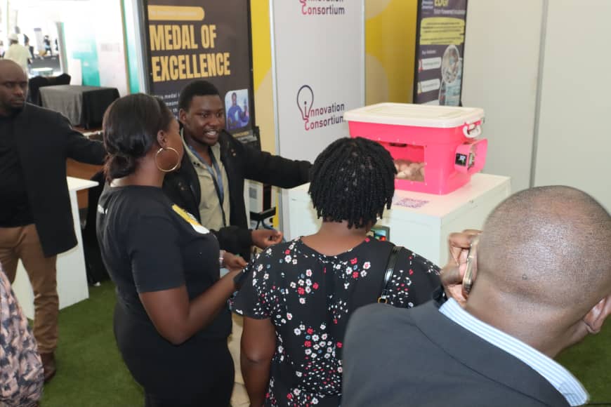 Innovug's tweet image. No one walks their talk like we do, and in grand style, we showcased our locally built, highly efficient solar powered incubators at the National science week, where they hatched live chicks in witness of exhibition attendees including the Deputy speaker of Parliament of Uganda…
