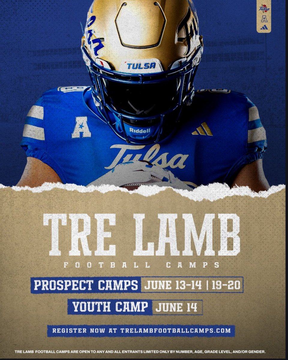 BachusKaden's tweet image. Excited to compete today @TulsaFootball camp! Huge Thanks to @Coltonts12 for the invite!
@1BroncoFootball @RecruitMustang @CoachLeeBlank @CoachDeas @JeremyHarris09 @Waleed_Gaines