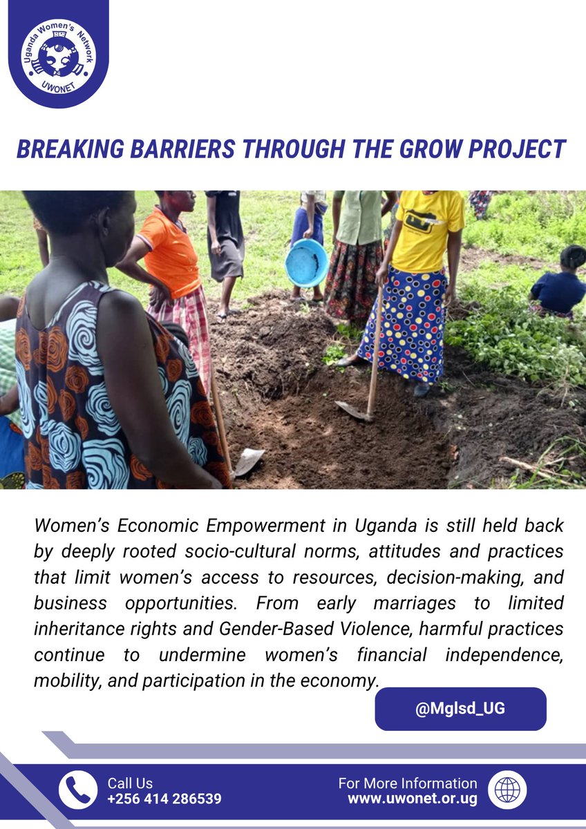 To enhance Women’s Economic Empowerment, UWONET, in partnership with the Ministry of Gender, Labour and Social Development <a href="/Moglsd_UG/">Ministry of GenderUG</a>, has embarked on a journey to shift and transform social norms, attitudes, and practices among women entrepreneurs in the Central and Northern