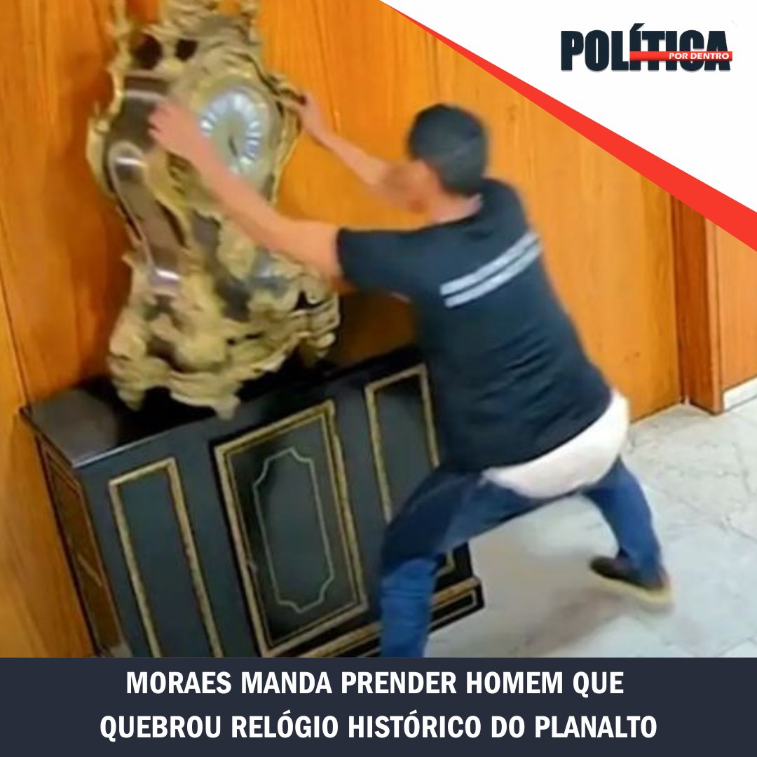 dentro_politica's tweet image. Moraes manda prender homem que quebrou relógio histórico do Planalto politicapordentro.com.br/pt-noticias/mo…
#Moraes #manda #prender #homem #quebrou #relógiohistórico #Planalto