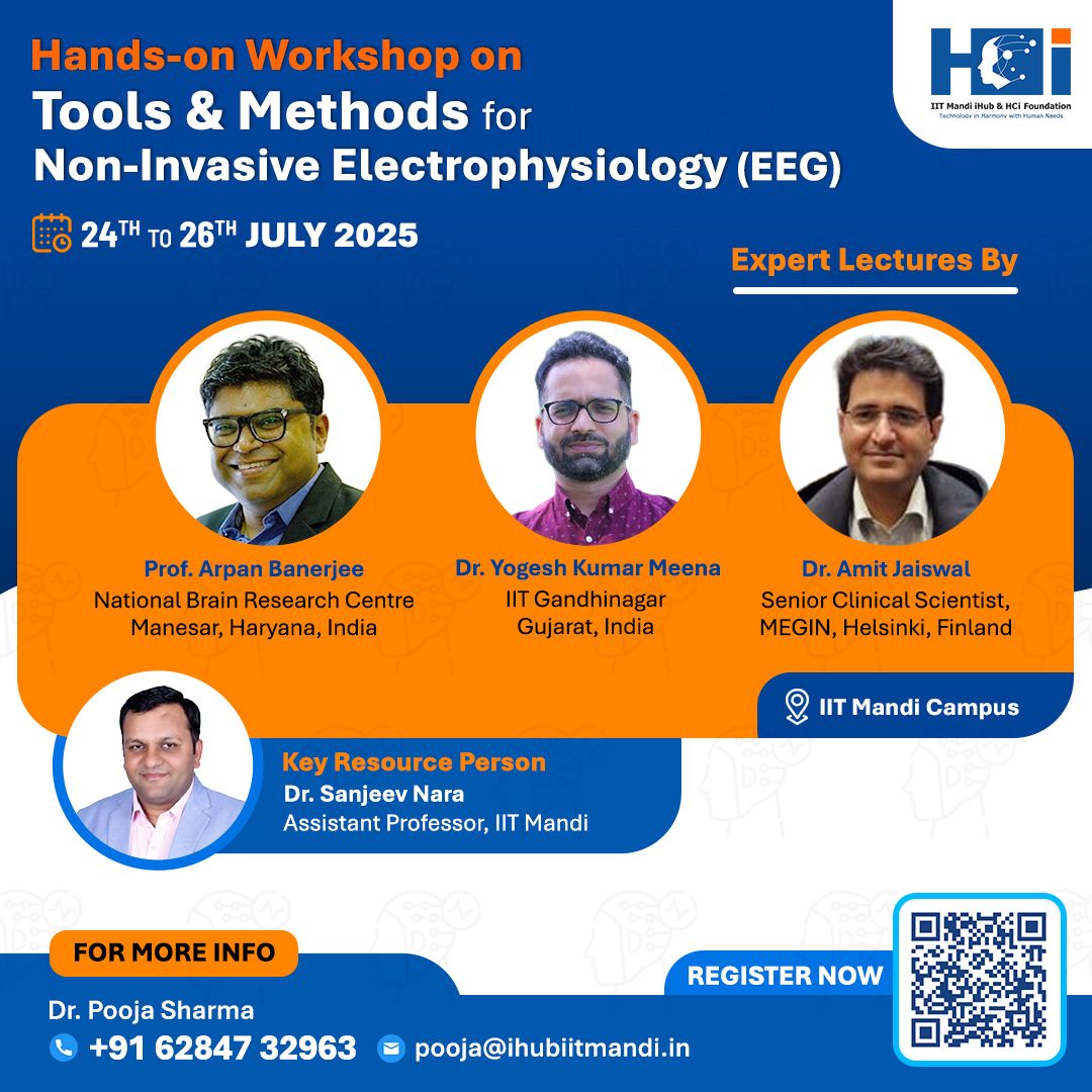 IITMandiiHub's tweet image. 𝑴𝒆𝒆𝒕 𝒐𝒖𝒓 𝑬𝒙𝒑𝒆𝒓𝒕𝒔!
𝗛𝗮𝗻𝗱𝘀-𝗼𝗻 𝗪𝗼𝗿𝗸𝘀𝗵𝗼𝗽 𝗼𝗻 𝗧𝗼𝗼𝗹𝘀 &amp;amp; 𝗠𝗲𝘁𝗵𝗼𝗱𝘀 𝗳𝗼𝗿 𝗡𝗼𝗻-𝗜𝗻𝘃𝗮𝘀𝗶𝘃𝗲 𝗘𝗹𝗲𝗰𝘁𝗿𝗼𝗽𝗵𝘆𝘀𝗶𝗼𝗹𝗼𝗴𝘆 (𝗘𝗘𝗚) at IIT Mandi campus this July (24-26, 2025)!

Register now via the link
lnkd.in/gmyhAg95