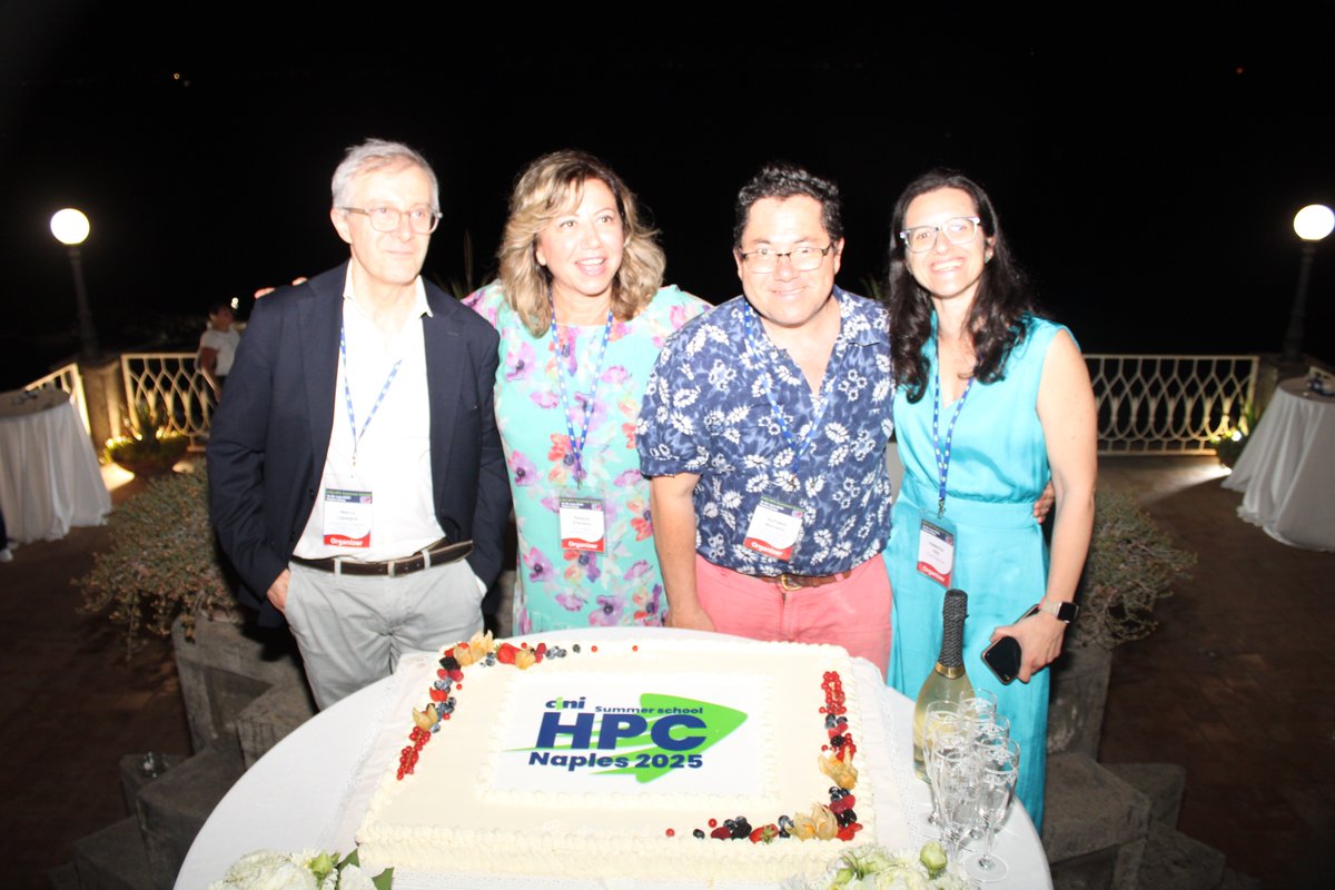 Highlights from the 4th day of CINI HPC Summer School: an HPC mob, new connections, and a giant cake. All photos are available here: drive.google.com/drive/folders/… #CINI #HPC #HPCNaples #learnhpc <a href="/CNRIAC/">Istituto Applicazioni del Calcolo</a> <a href="/UninaIT/">Unina Federico II</a> <a href="/Uniparthenope/">Università degli Studi di Napoli "Parthenope"</a>