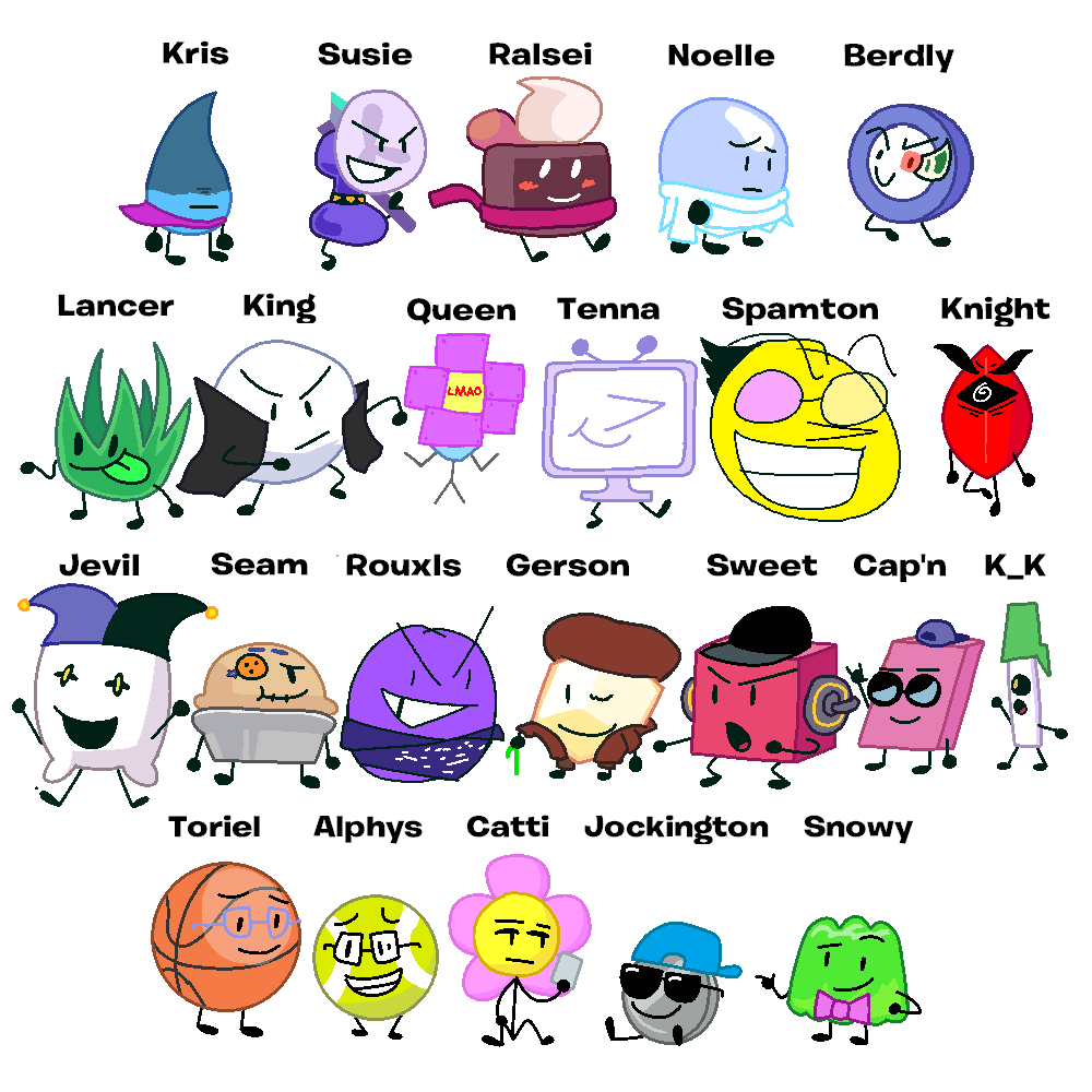 junecicles's tweet photo. whos up for another bfdiXdeltarune fancast!!!

i couldve done more characters but i spent too much time on this https://t.co/Xoc1dbHrMf