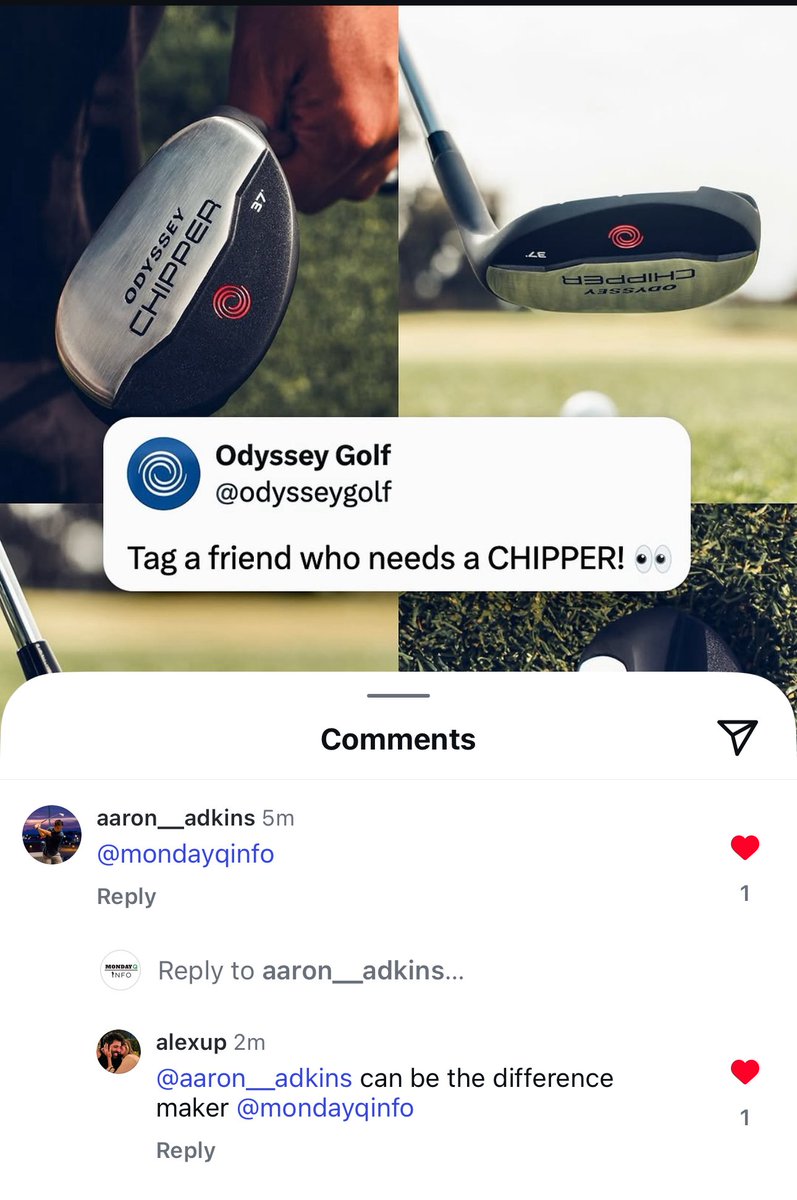 Stop tagging me in this 

(Also send me one on DL <a href="/odysseygolf/">Odyssey Golf</a> )