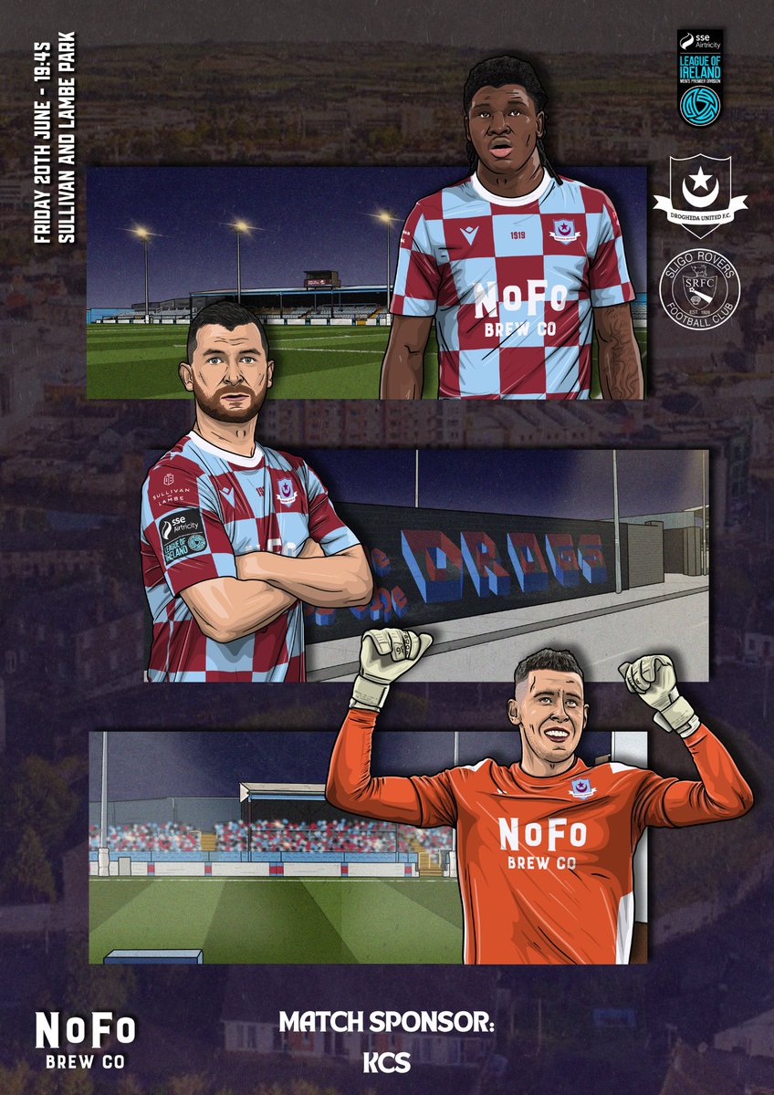 Drogheda United F.C. (@droghedaunited) on Twitter photo 𝐌𝐚𝐭𝐜𝐡 𝐏𝐫𝐨𝐠𝐫𝐚𝐦𝐦𝐞 (€𝟑) - 𝐀𝐯𝐚𝐢𝐥𝐚𝐛𝐥𝐞 𝐀𝐫𝐨𝐮𝐧𝐝 𝐆𝐫𝐨𝐮𝐧𝐝
🎨 <a href="/whosthisdesigns/">Darren - Who’s This Designs</a>
📖 <a href="/angloprinters/">Anglo Printers</a>
🍻 Gates & Crosslanes bar open 6.45pm
Last few Adult, Student/OAP & Family tickets 👇
🎟️ droghedaunited.ie/ticketing/
🟣🔵 #WeAreDrogs | #OurTownOurClub 𝐌𝐚𝐭𝐜𝐡 𝐏𝐫𝐨𝐠𝐫𝐚𝐦𝐦𝐞 (€𝟑) - 𝐀𝐯𝐚𝐢𝐥𝐚𝐛𝐥𝐞 𝐀𝐫𝐨𝐮𝐧𝐝 𝐆𝐫𝐨𝐮𝐧𝐝
🎨 <a href="/whosthisdesigns/">Darren - Who’s This Designs</a>
📖 <a href="/angloprinters/">Anglo Printers</a>
🍻 Gates & Crosslanes bar open 6.45pm
Last few Adult, Student/OAP & Family tickets 👇
🎟️ droghedaunited.ie/ticketing/
🟣🔵 #WeAreDrogs | #OurTownOurClub