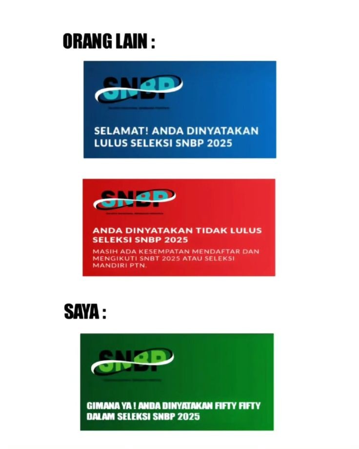 ada gk ya snbp fifty fifty