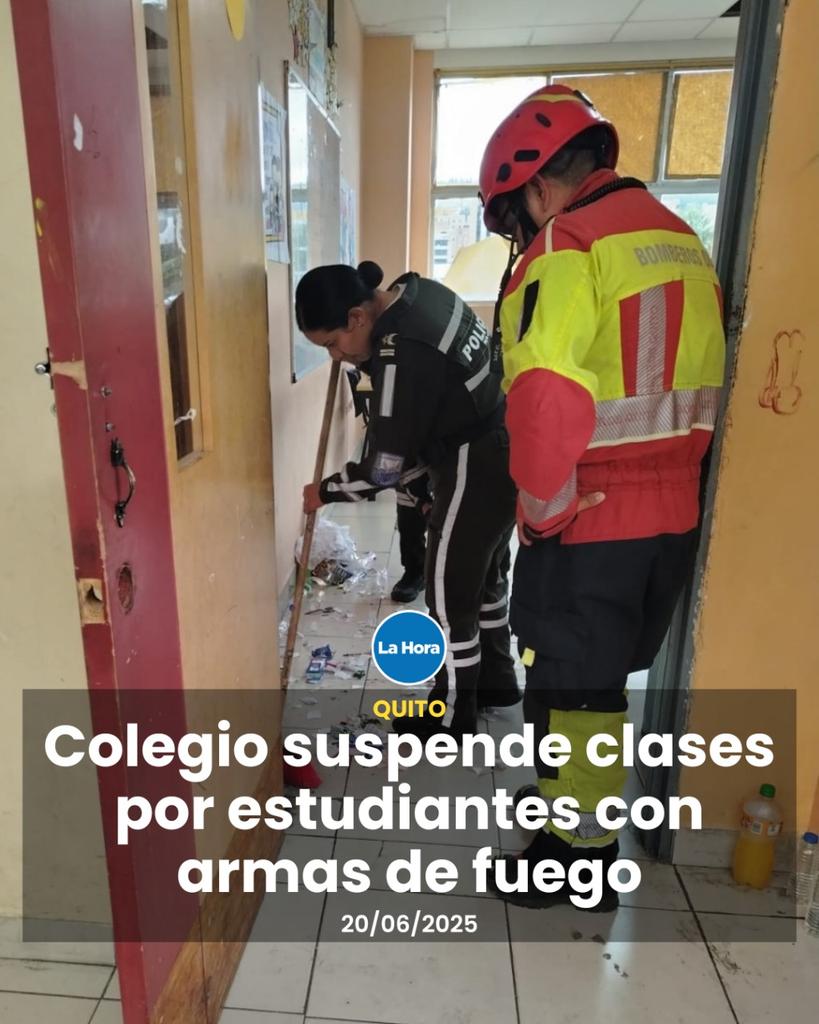 La Policía decomisó armas 🔫, municiones y botellas de licor en el Colegio Central Técnico, en el norte de Quito. Las clases presenciales están suspendidas. Te contamos qué pasó 👉 lhra.ec/3v9Jhd0