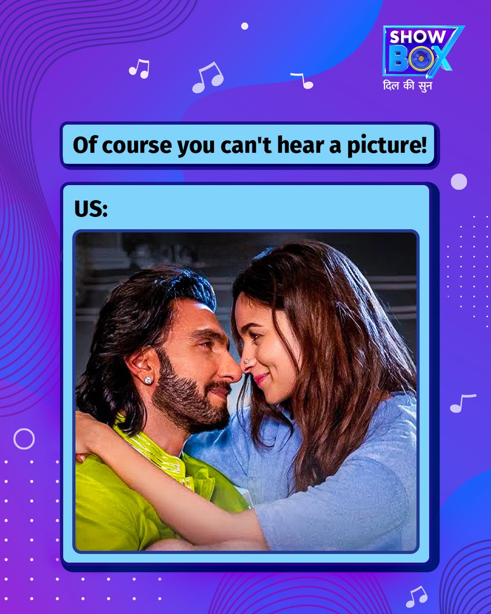 If you can hear this image, you’re one of us !

ShowBox Available on: DD Free Dish-7, Videocon D2H-467, Tata Play-835, Airtel-494, GTPL-450, GTPL KCBPL-240, Siti Digital-506, Siti (WB)-138, UCN-77, Sun Direct-379, DEN-477 and Hathway-314, IN Cable (IMCL)- 411

[Siddarth Malhotra,