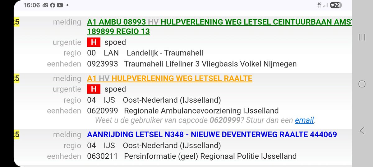 Auto-ongeval met schade en mogelijk letsel richting Raalte